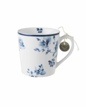 Krus lite China Rose blå / hvit porselen