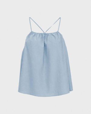 Delilah Poplin Top - Storm