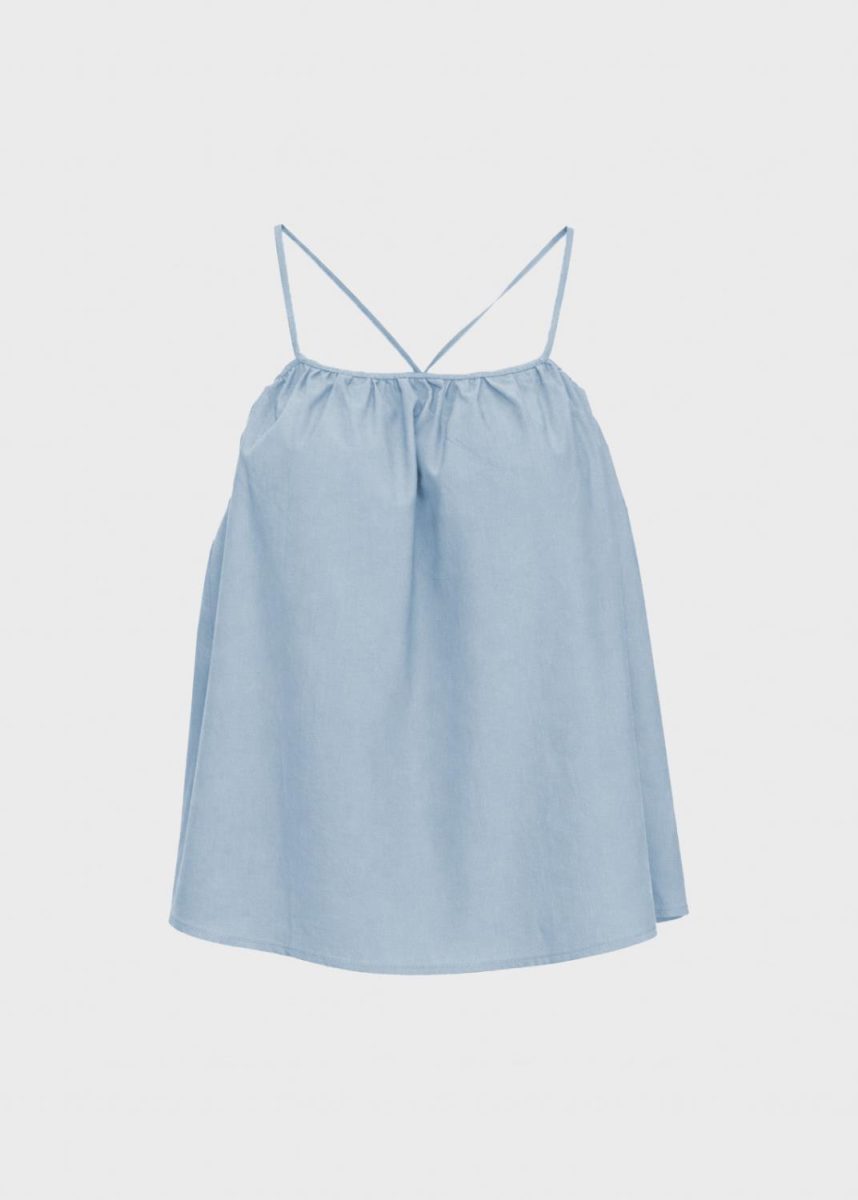 Delilah Poplin Top - Storm