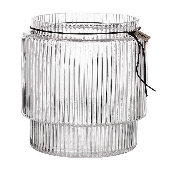 Glassvase med riller