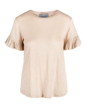Lara Linen Tee Beige