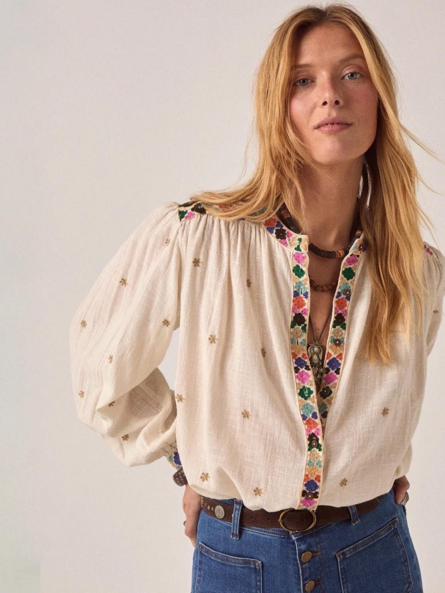 Udaipur Cleo Blouse - Off White
