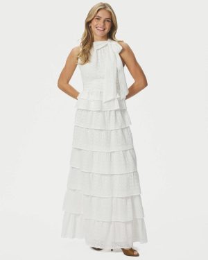 Ansol Emb Topp Off White