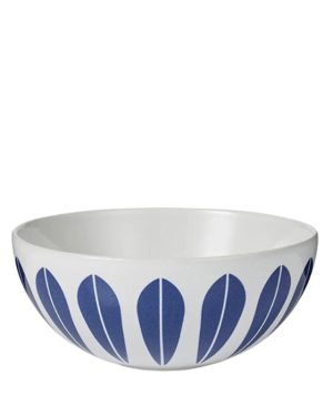 Lotus Bowl Large White / Dark Blue