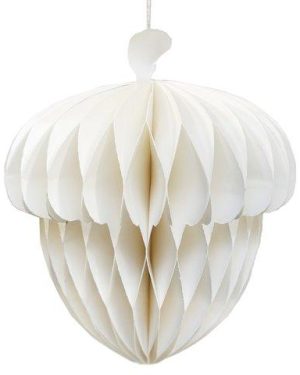 Paper acom ornament white 14cm