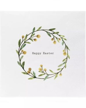 sögne serviett krans happy easter