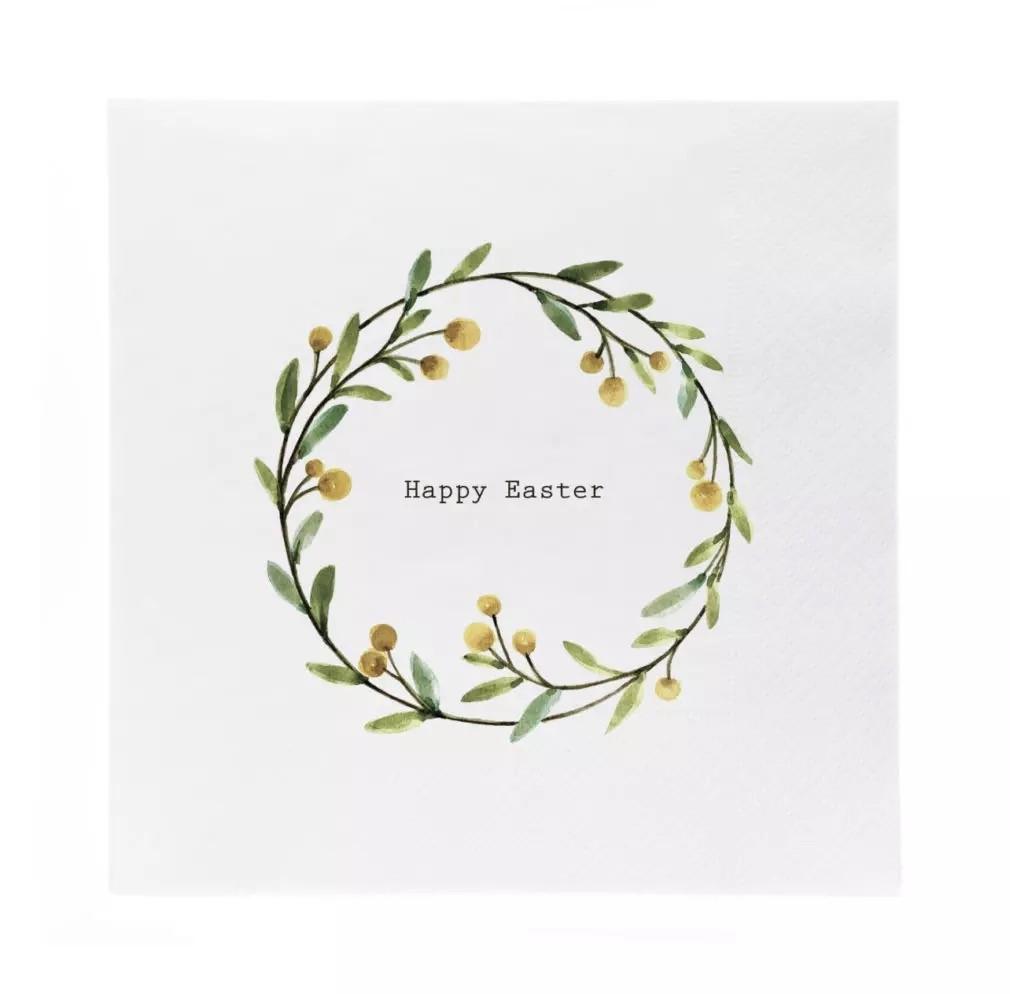 sögne serviett krans happy easter