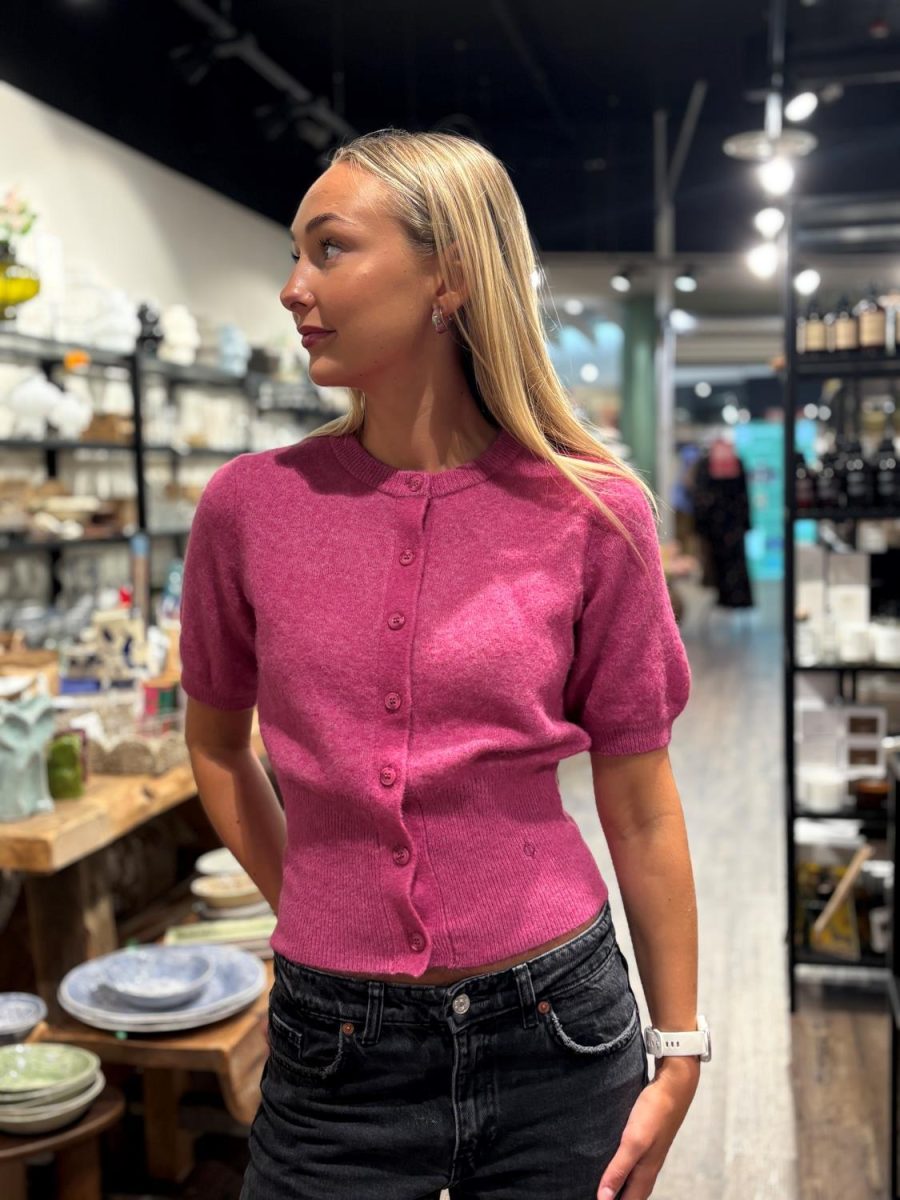 Salora SS Cardigan Red Violet