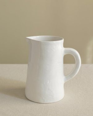 Kanne m/håndtak Capri hvit