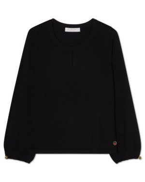 Esme Cuff Top Black