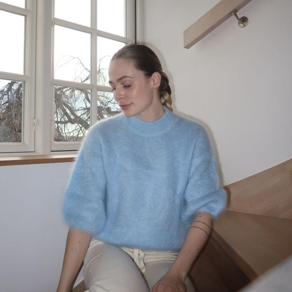 Kid Mohaire Tshirt Lys Blå