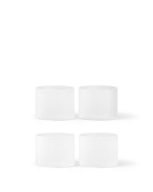 Ripple Low Glasses - Set of 4 - Frosted