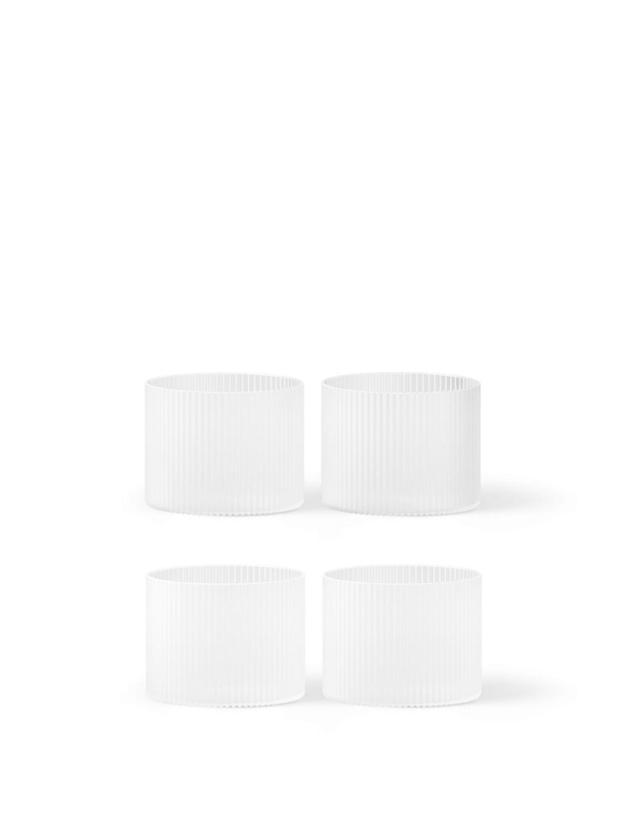 Ripple Low Glasses - Set of 4 - Frosted