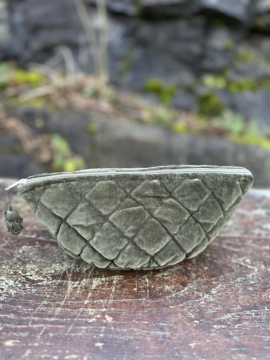 Sminkepung velur 15xH10 cm military