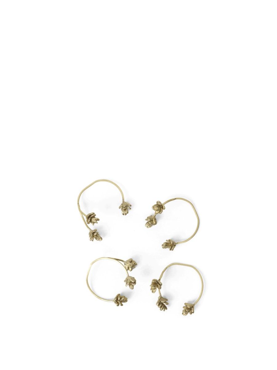 Fortest Napkin Rings - Set of 4 - Brass