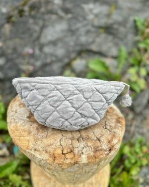 Sminkepung velur 15xH10 cm grey
