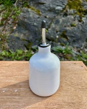 Veluto oljeflaske med helletut H 18 cm hvit