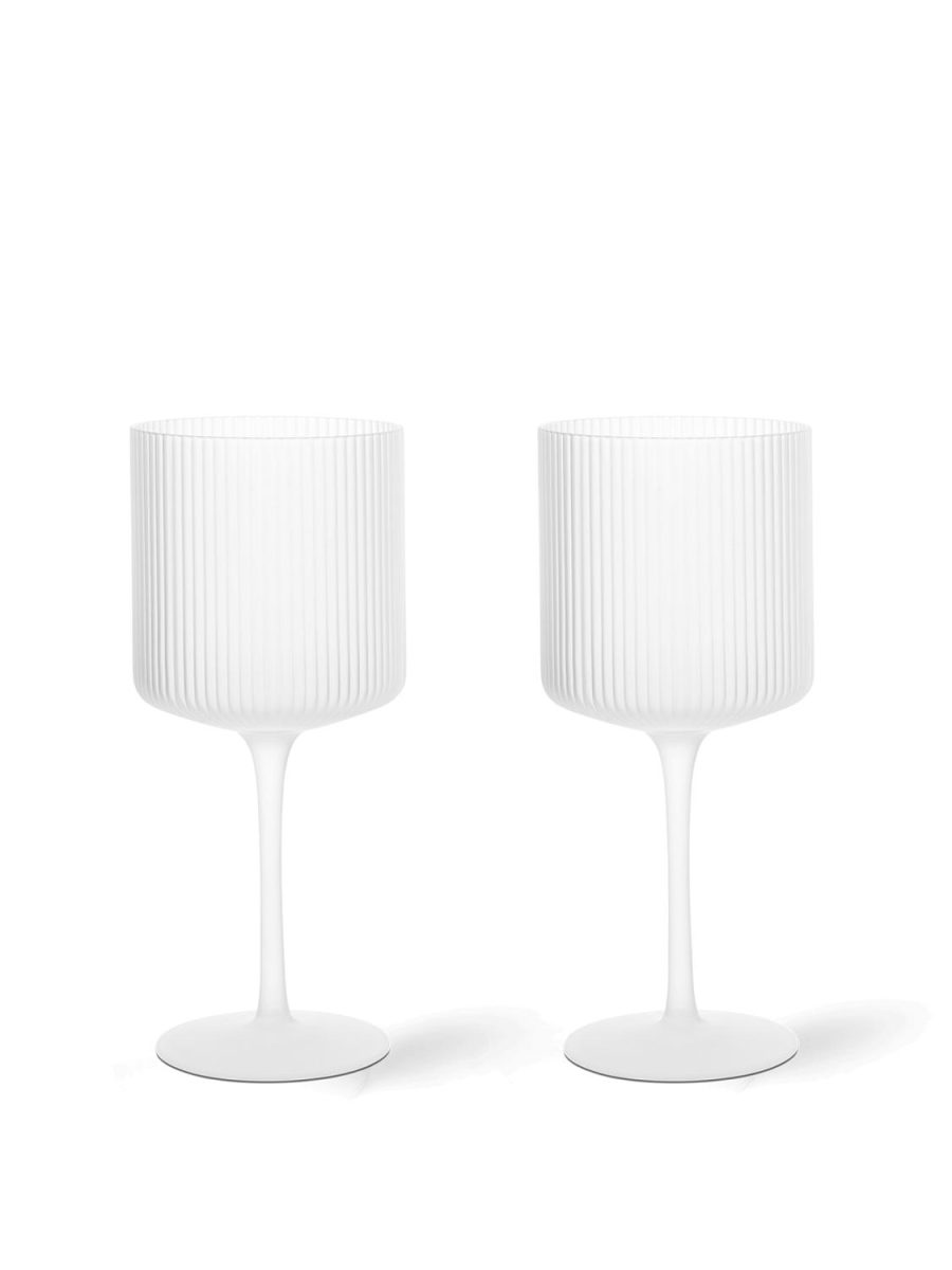 Ripple Red Wine Glasses - Set of 2 - Frosted