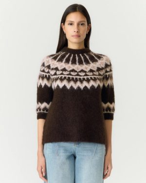 Yasdomina SS Wool Blend Knit Pullover Carafe/Birch