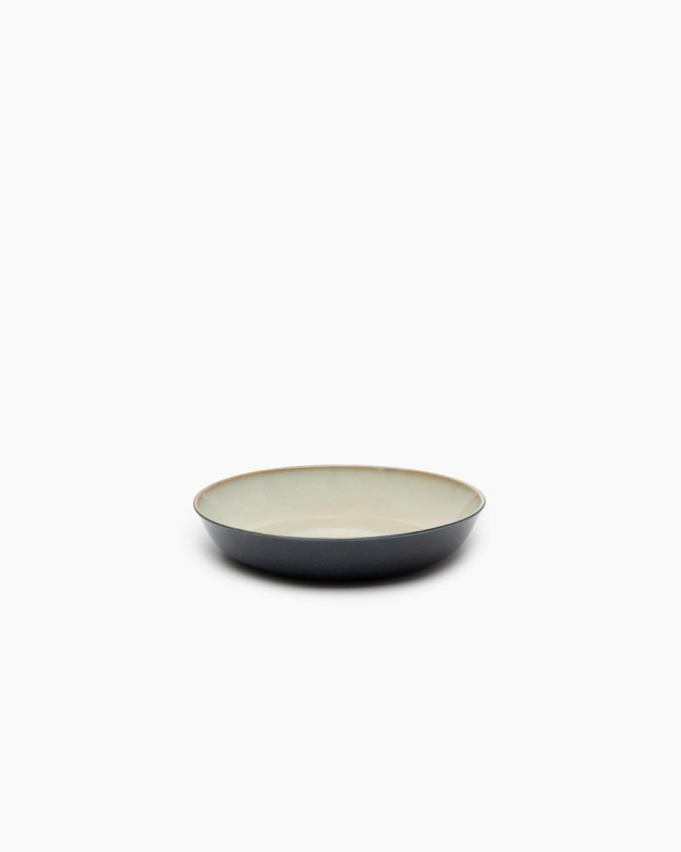 Deep plate S misty gray/dark blue Terres de rêves