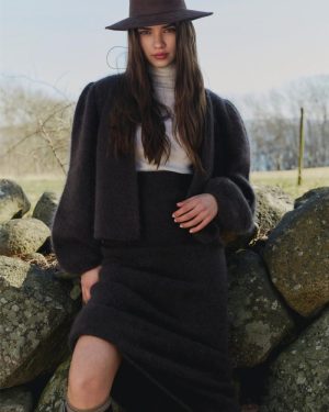 Amelia Chunky Cardigan Dark Brown