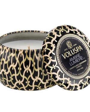 Mini tin Candle 25 timer Suede Blach