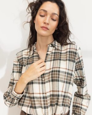 Joan Flannel Shirt Green Check