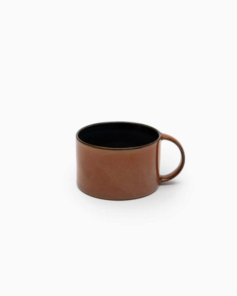 Coffee cup rust/dark blue Terres de rêves