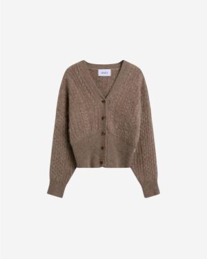 Jenna Brushed Cardigan Light Brown