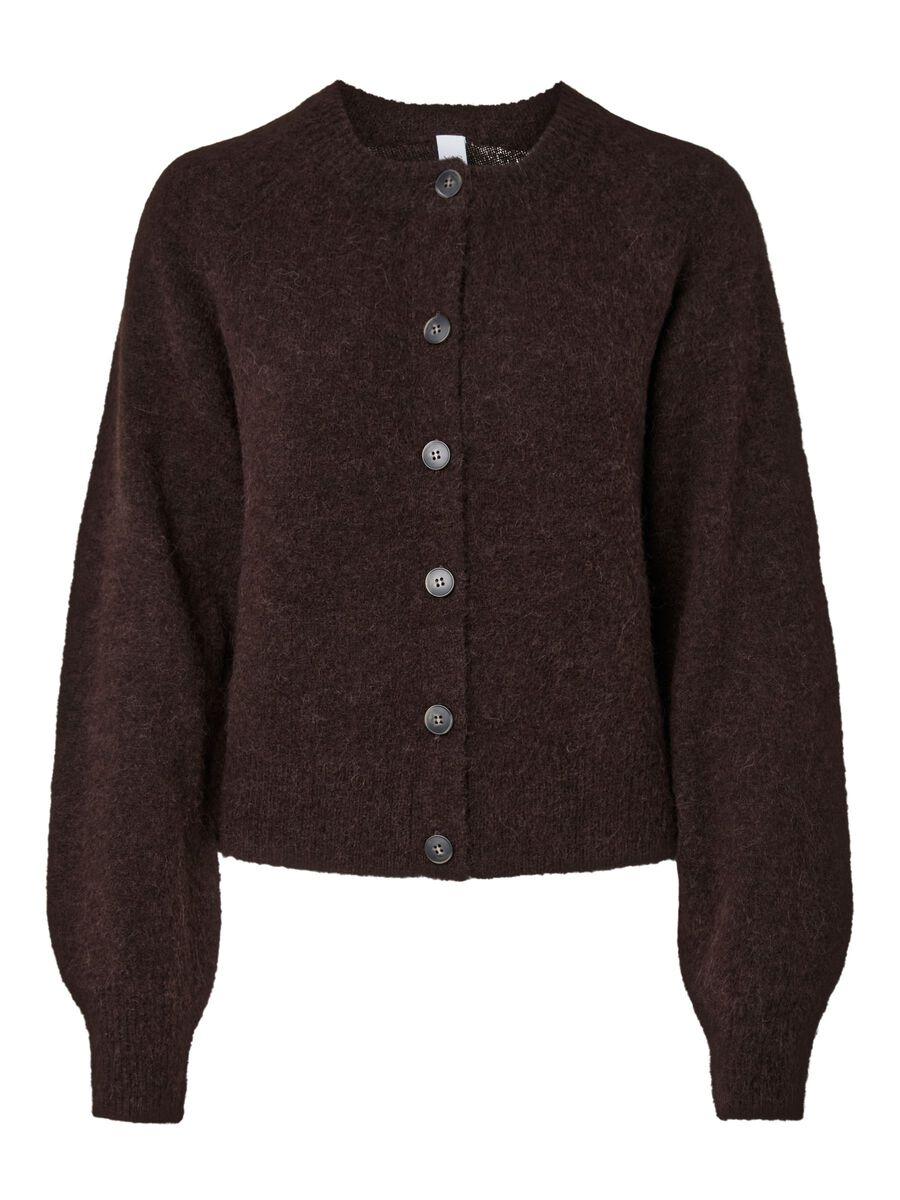 Yasjohi LS Wool Blend Cardigan Coffee Bean