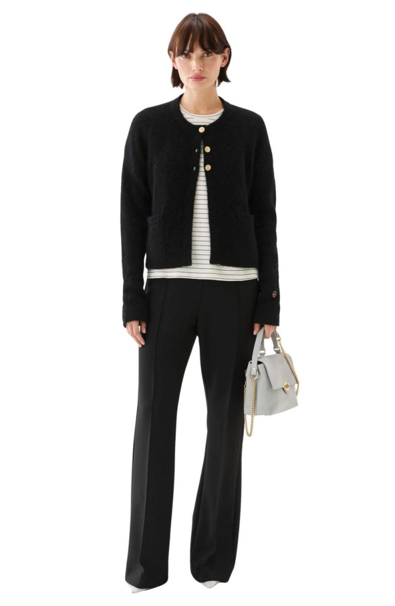 Sienna Rib Cardigan Black