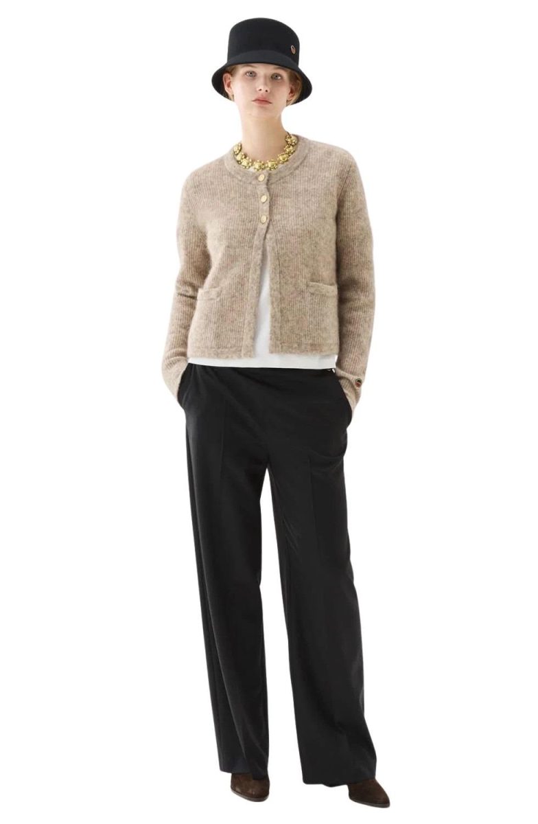 Sienna Rib Cardigan Mele Melange