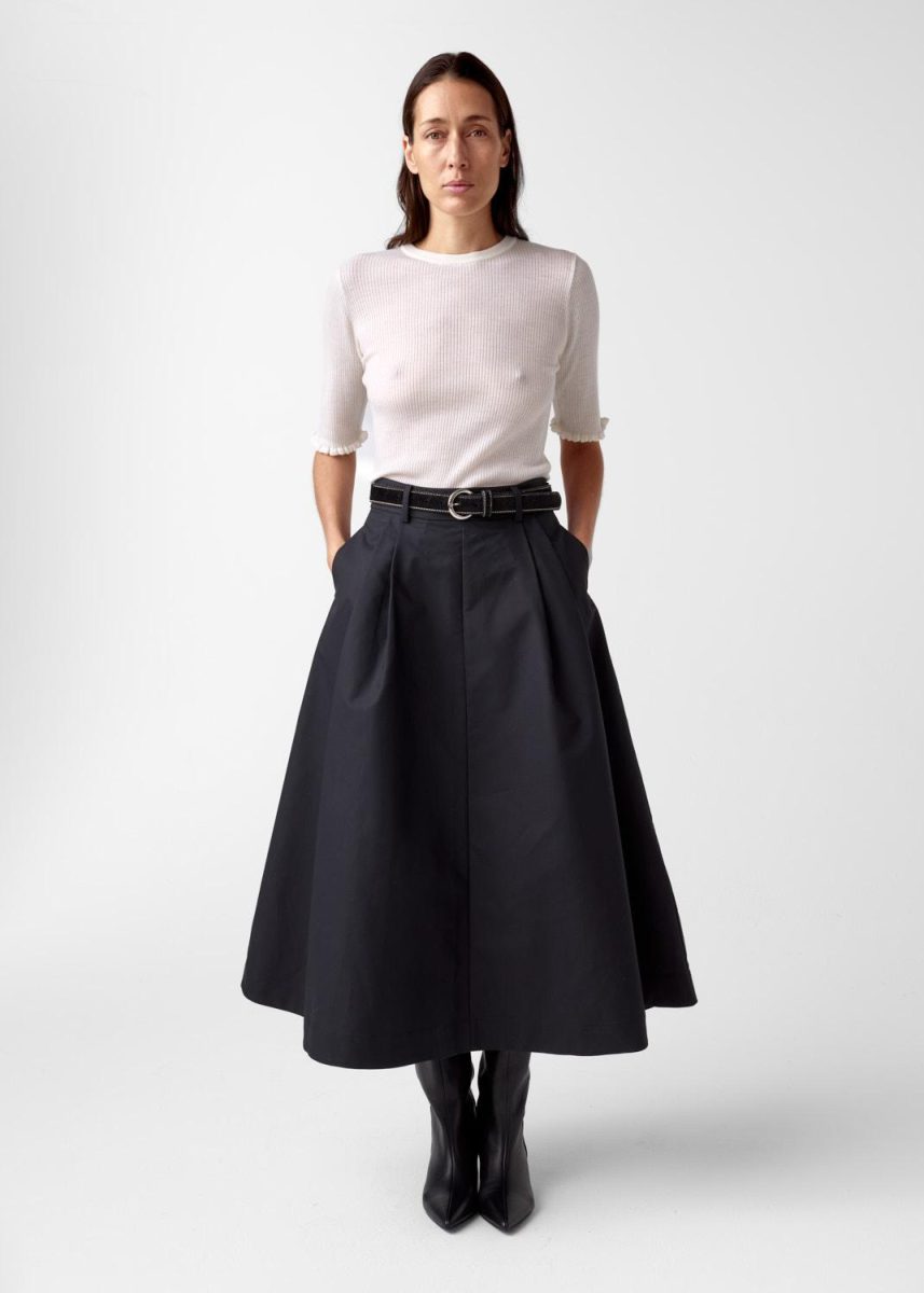 Anna Cotton Skirt Black