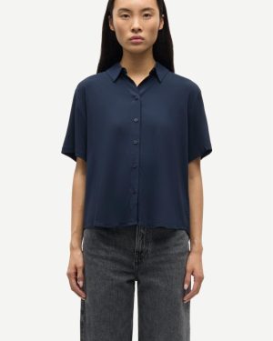 Samina SS Shirt - Dark Sapphire