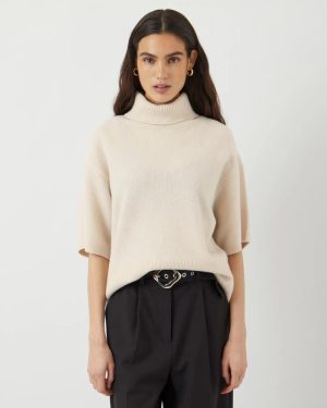 Yasemila 2/4 Wool Knit Pullover Sandshell