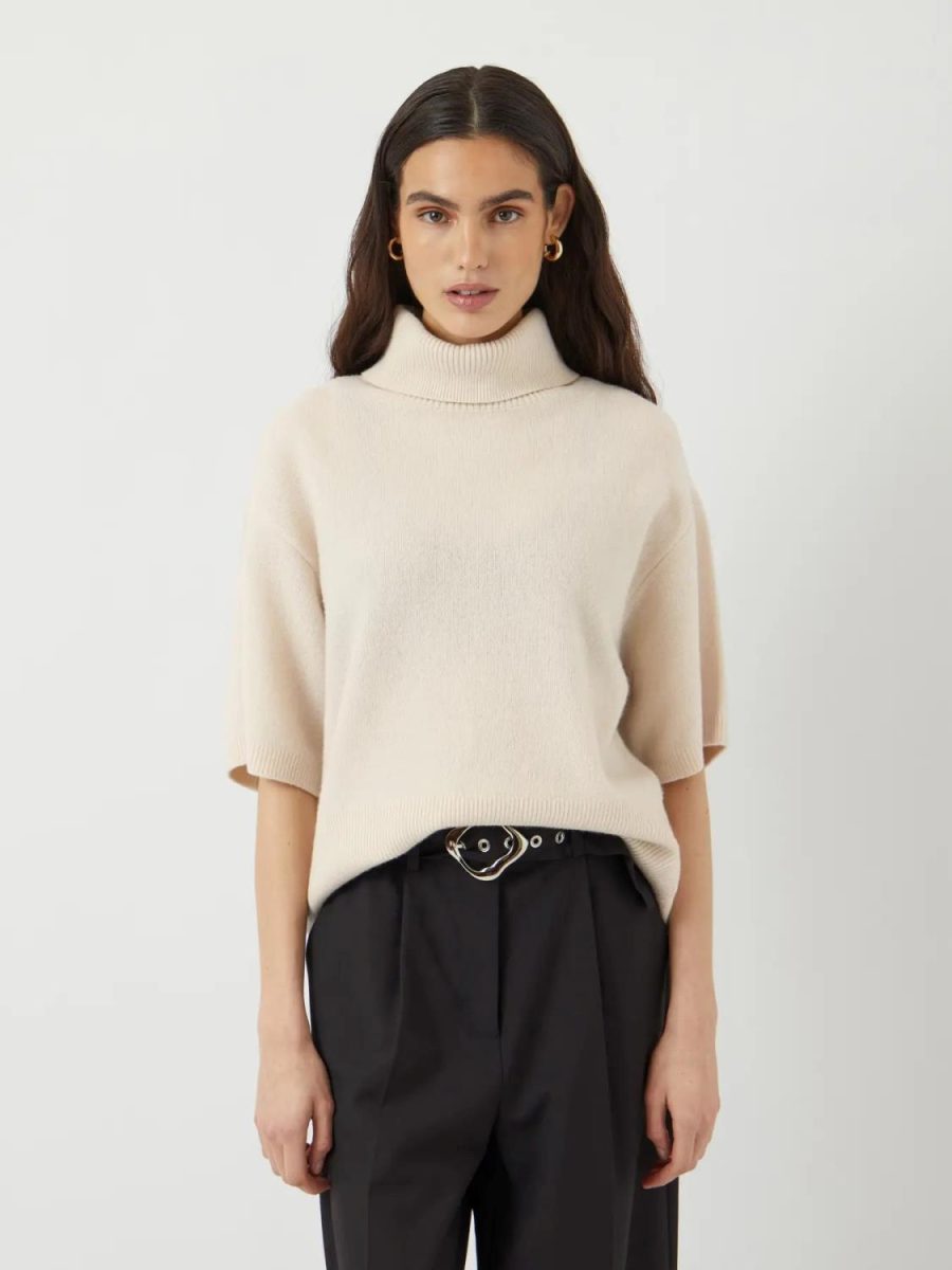 Yasemila 2/4 Wool Knit Pullover Sandshell