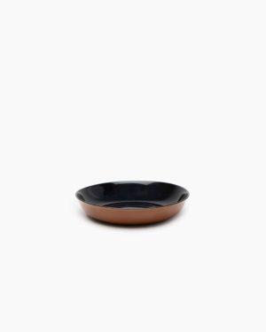 Deep plate S dark blue/rust Terres de rêves