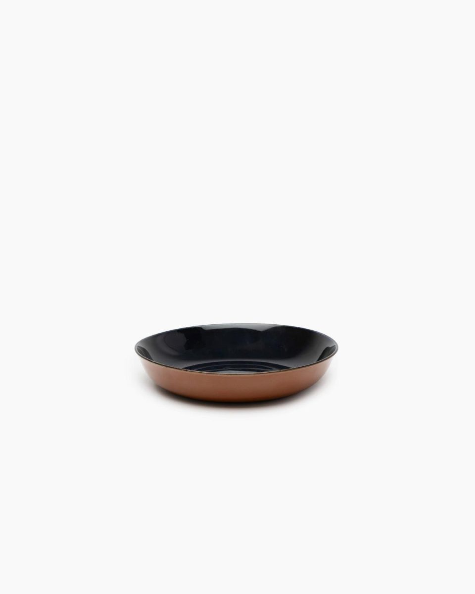Deep plate S dark blue/rust Terres de rêves