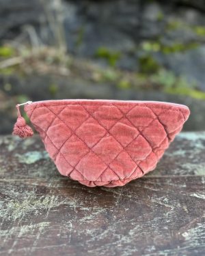 Sminkepung velur 15xH10 cm burgundy