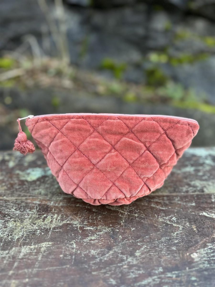 Sminkepung velur 15xH10 cm burgundy