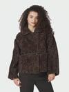 Castor Faux Fur Jacket Dark Brown