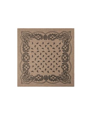 Adelina Paisley Knit Scarf Beige Melange