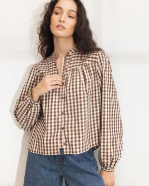 Bellier Blouse Brown Check