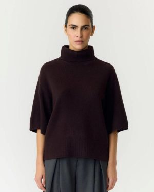 Yasemila 2/4 Wool Knit Pullover Coffee Bean