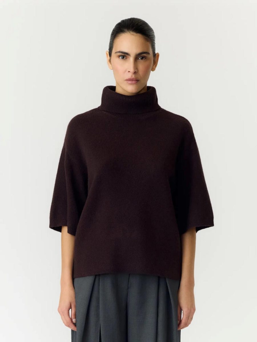 Yasemila 2/4 Wool Knit Pullover Coffee Bean