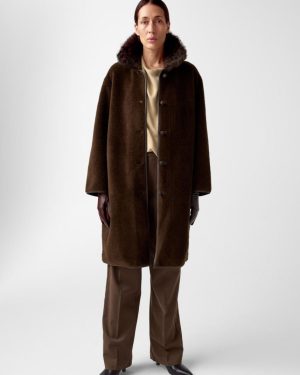 Elda Lamb Fur Coat Espresso