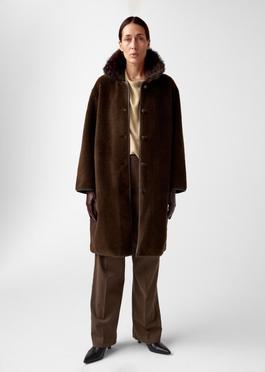 Elda Lamb Fur Coat Espresso