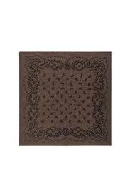 Adelina Paisley Knit Scarf Brown Melange