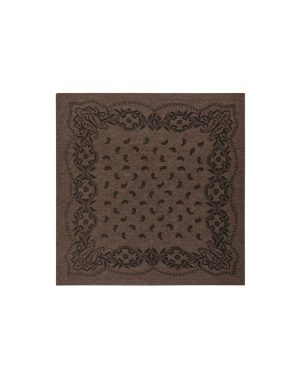Adelina Paisley Knit Scarf Brown Melange