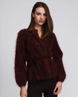 Fredrikke Chunky Cardigan Oxblood